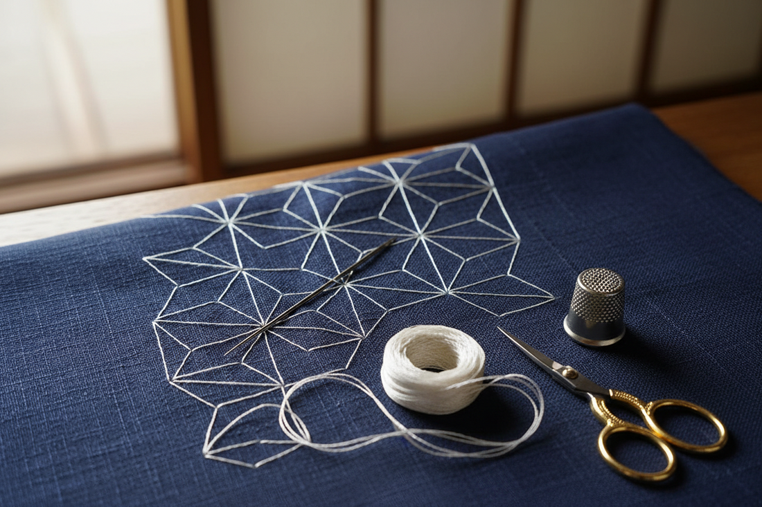 Sashiko for Beginners: Threads, Needles, Fabrics, and Simple Stitching Techniques