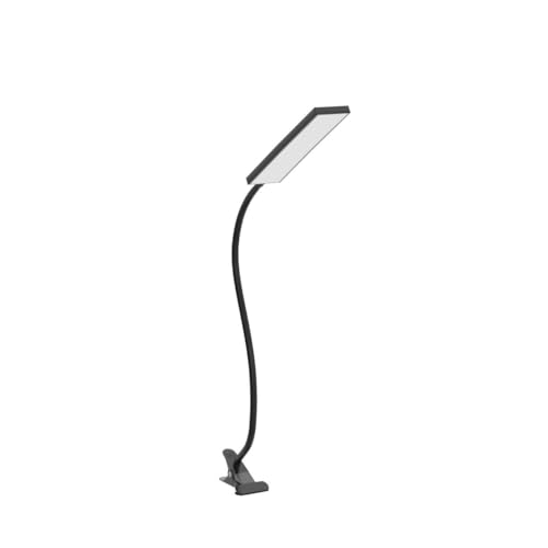 Vansuny Clip on LED Desk Lamp, Eye-Caring USB Reading Light for Home Office - color: Black