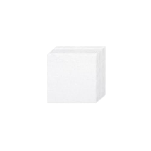 10 PCS White Linen Needlework Embroidery Fabric Cloth (5.9 × 5.9 Inch) - size: 5.9 × 5.9 Inch