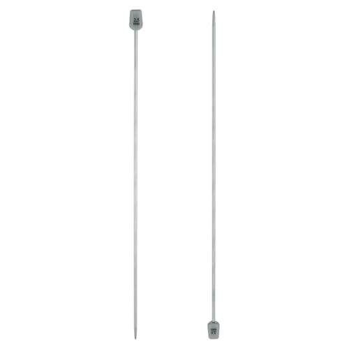 uxcell 2Pcs 2.5mm(C) Single Pointed Knitting Needles Stainless Steel 9.84 Inches Length Metal Weaving Tool for Handmade Projects DIY Knitting - size: 2.5mm, 9.84"