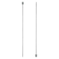 uxcell 2Pcs 4mm(G) Single Pointed Knitting Needles Stainless Steel 13.8 Inches Length Metal Weaving Tool for Handmade Projects DIY Knitting - size: 4mm, 13.8"