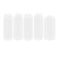 5 Pack Gel Finger Cots, White Fingertip Bandages, Silicone Finger Protectors, Finger Covers for Cracked Fingertip Treament, Finger Arthritis (5)
