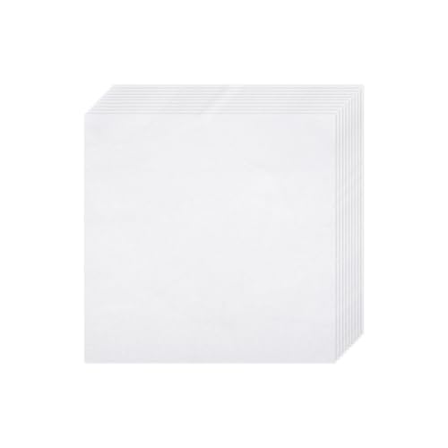 10 PCS White Cotton Embroidery Fabric Cloth (7.8 × 7.8 Inch) - size: 7.8 × 7.8 Inch