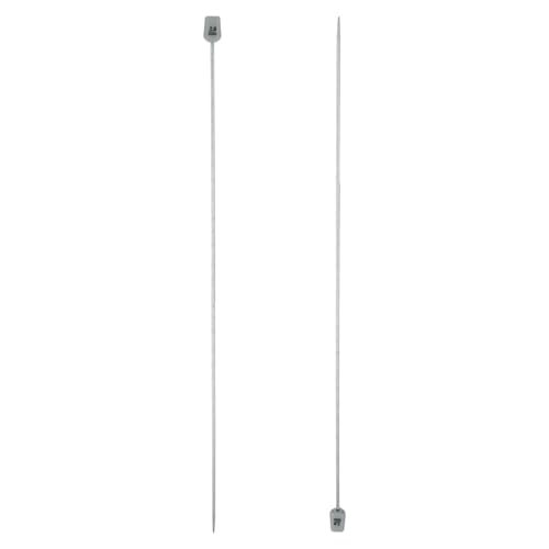 uxcell 2Pcs 2mm(B) Single Pointed Knitting Needles Stainless Steel 13.8 Inches Length Metal Weaving Tool for Handmade Projects DIY Knitting - size: 2mm, 13.8"