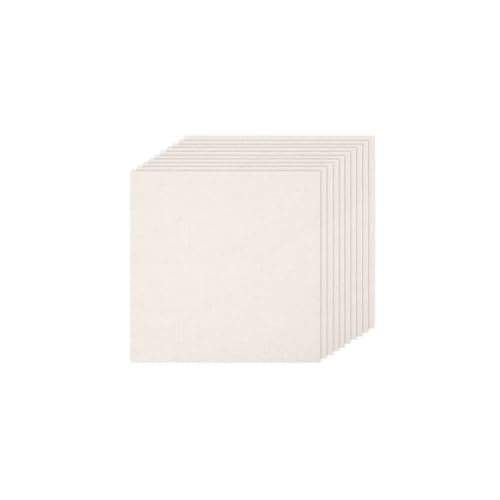 10 PCS Beige Linen Needlework Embroidery Fabric Cloth (7 × 7 Inch) - size: 7 × 7 Inch