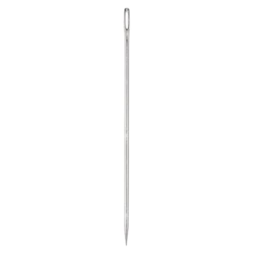 HARFINGTON 6 Inch Upholstery Needles Large Eye Stitching Needles Stainless Steel Straight Hand Sewing Needles for Home Hand Sewing Leather Tapestry Embroidery Tufting Webbing Carpet - size: 6 Inch