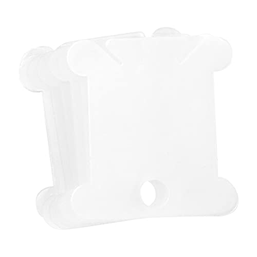 Mandala Crafts Plastic Embroidery Floss Organizer Box with Dividers Bobbin Winder 100 Floss Bobbins 398 Stickers for Embroidery Thread Storage - Cross Stitch Organizer for Floss Storage