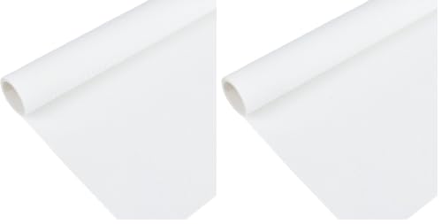 BENECREAT 18ct Plastic Cross Stitch Fabric, 39.3×11.9Inch Plastic Mesh Canvas Sheets, Cross Stitch Vinyl Aida Cloth for Craft Embroidery, Knit Crochet Projects and DIY Handicrafts (Pack of 2) - size: 39.37 inches x 11.93 inches (Pack of 2)