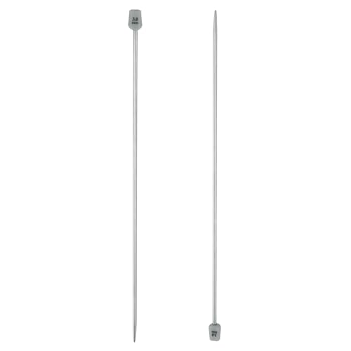 uxcell 2Pcs 3mm(D) Single Pointed Knitting Needles Stainless Steel 9.84 Inches Length Metal Weaving Tool for Handmade Projects DIY Knitting - size: 3mm, 9.84"