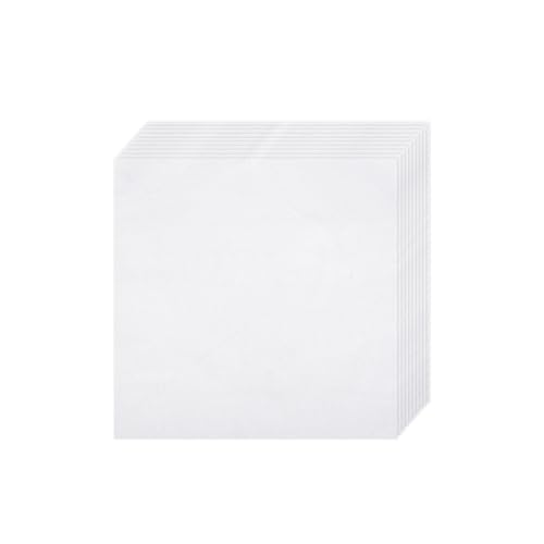 10 PCS White Cotton Embroidery Fabric Cloth (7 × 7 Inch) - size: 7 × 7 Inch