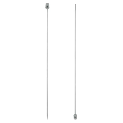 uxcell 2Pcs 3.5mm(E) Single Pointed Knitting Needles Stainless Steel 13.8 Inches Length Metal Weaving Tool for Handmade Projects DIY Knitting - size: 3.5mm, 13.8"