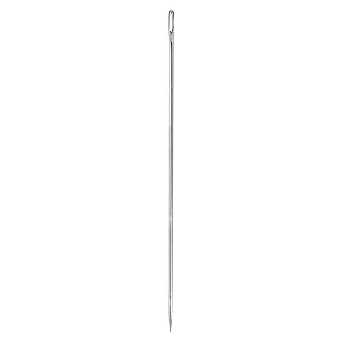 HARFINGTON 8 Inch Upholstery Needles Large Eye Stitching Needles Stainless Steel Straight Hand Sewing Needles for Home Hand Sewing Leather Tapestry Embroidery Tufting Webbing Carpet - size: 8 Inch