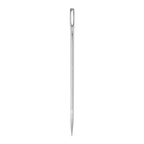 HARFINGTON 3 Inch Upholstery Needles Large Eye Stitching Needles Stainless Steel Straight Hand Sewing Needles for Home Hand Sewing Leather Tapestry Embroidery Tufting Webbing Carpet - size: 3 Inch