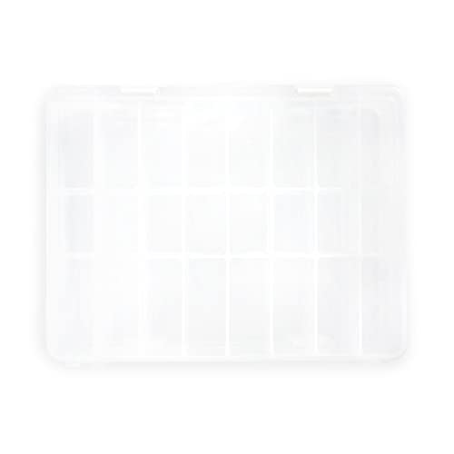 Dritz Double-Sided Thread Storage Box, 48 Compartments, Clear