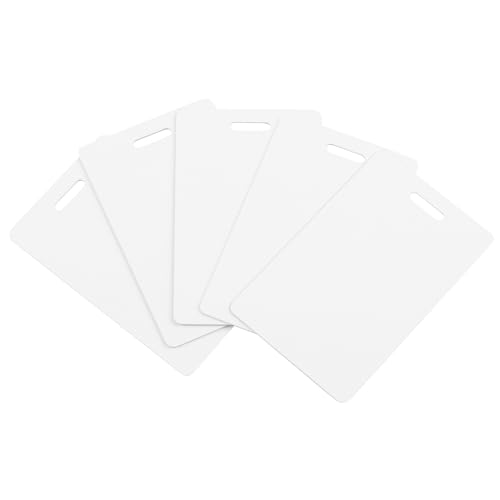 20 Pack Premium Blank PVC Cards with Slot Punch on Short Side - Vertical Slot Punch Blank ID Cards- CAETOUNG CR80 30 Mil Graphic Quality White Plastic Cards for Photo ID Badge Printers - color: 20pack