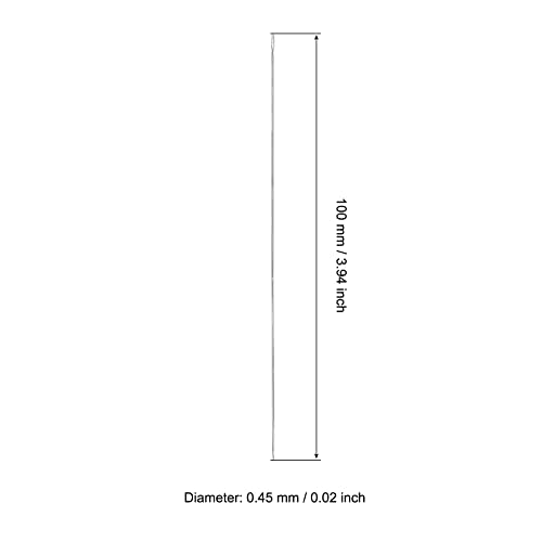 uxcell Beading Needles Fine Thin Long Straight Sewing Embroidery Threads Stainless Steel 3.94 Inch 50Pcs - size: 100mmx0.45mm