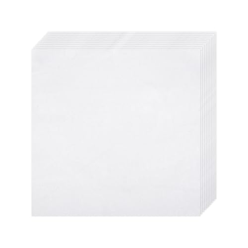 10 PCS White Cotton Embroidery Fabric Cloth (11.8 × 11.8 Inch) - size: 11.8 × 11.8 Inch