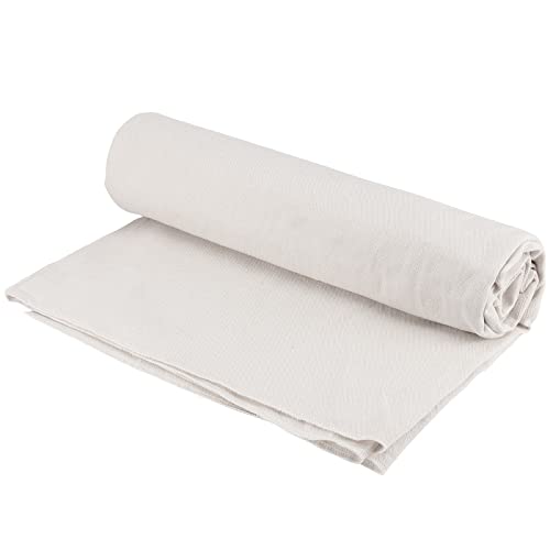 JAPCHET 59 x 157 Inches/ 4 Yards Linen Needlework Fabric, Linen Embroidery Fabric Cloth by the Yard for Needlework, Crafts, Bags, Garments, Tablecloths