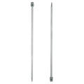 uxcell 2Pcs 6mm(J) Single Pointed Knitting Needles Stainless Steel 13.8 Inches Length Metal Weaving Tool for Handmade Projects DIY Knitting - size: 6mm, 13.8"
