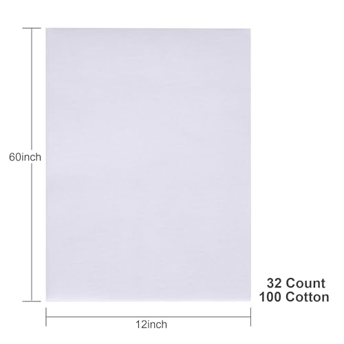 Aida Cloth 32 Count Cross Stitch Fabric,12 by 60inch(32CT,White) - color: White, size: 32CT