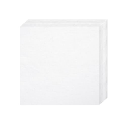 10 PCS White Linen Needlework Embroidery Fabric Cloth (11.8 × 11.8 Inch) - size: 11.8 × 11.8 Inch