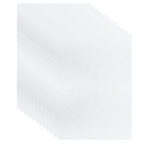 12 Pcs White Felt Sheets, 8 x 12 Inch, 1mm Thick - color: White
