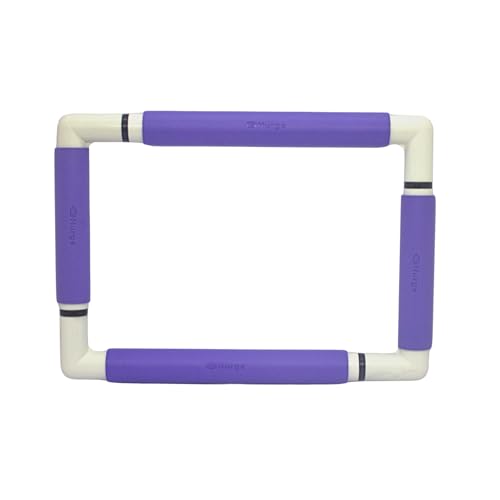 Nurge Rectangle Plastic Embroidery Snap Frame - Cross Stitch Hoop & Needlepoint Stretcher Bars for Hand Crafting, Punch Needle, Quilting, Sewing Supplies - Lightweight & No-Crease 8x11.5 Lilac - color: Lilac, size: 8x11.5"
