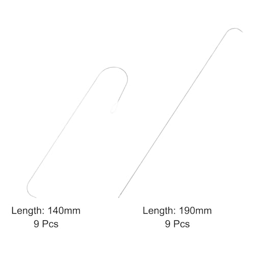 HARFINGTON 5pcs Bead Spinner Needles 0.6mm 0.7mm Dia Large Eye Curved Beading Needle Stainless Steel Embroidery Sewing Needles