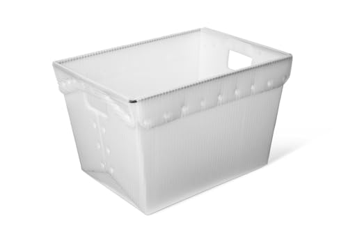 18x13x12" (3 Pack) Space Age Handled Storage Mail Tote, Natural - color: Natural