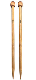 Weabetfu Bamboo Knitting Needle Straight Single Pointed 10-inch Length Knitting Needles for Handmade DIY Knitting,US Size 8(5mm) - size: 5mm(US 8)