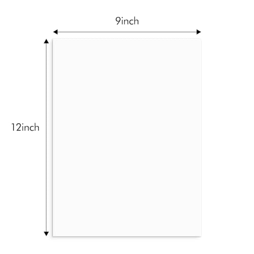 Golden State Art 9x12 White Backing Board, 10 Pack Backer Boards for Print - size: 9x12