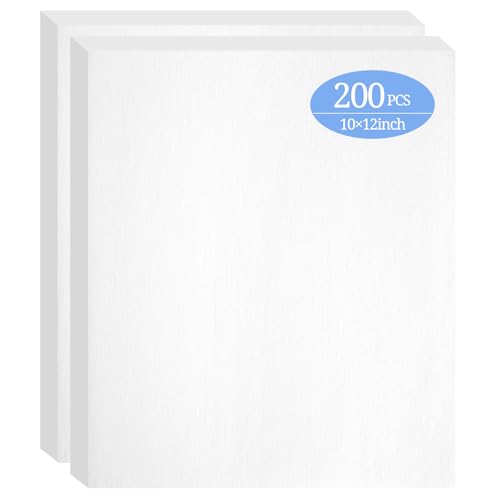 Tear Away Machine Embroidery Stabilizer Backing 10"x12" - 200 Precut Sheets - Medium Weight 1.8 oz- Fits 5x7 Hoops for Patches, Hats, Apparel & Small Embroidery Projects - size: 200 PCS 10 x 12 Inch