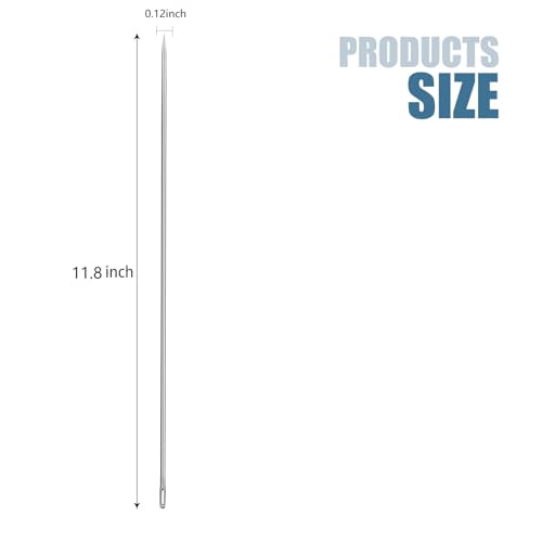 SimautHawk Upholstery Needle, Long Needle, 1-Piece, 11.8 in, Length 3mm - size: 11.83inches