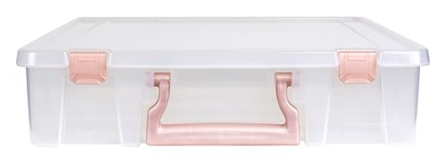 ArtBin Essentials 12 x 12 One-Compartment Craft Box, Clear - color: Rose Gold, size: 1 Pack