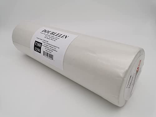 DOUBLELIN 1.8oz Tear Away Stabilizer Roll, White, 12 in x 50 yd - color: Tearaway 1.8oz White, size: 12"x50yd Roll