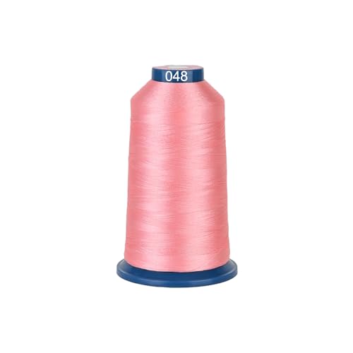 Polyester Embroidery Thread 4000M(4374Y) 40WT Thread for Commercial Multi Needles and Single Needle Embroidery Machine Pink 0048 - color: Pink 0048