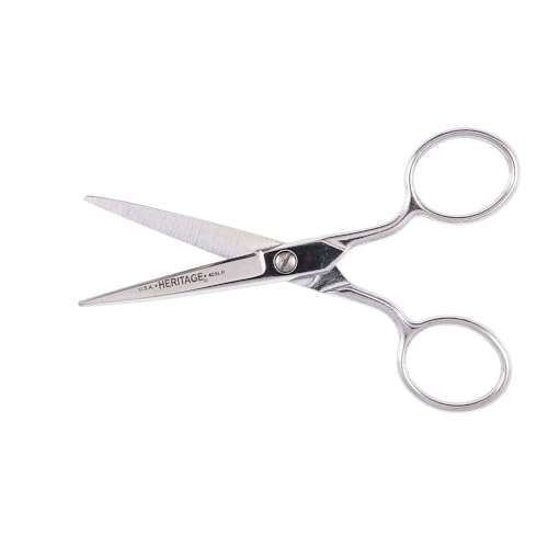 Klein Tools G405LR Scissors, Embroidery Scissor with Large Ring, Great for Sewing, Fabric, Electronics, More, 5-Inch - size: 1 Count (Pack of 1)