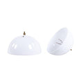 Aspen Creative 28004-15-2, Clip-on Dome Shade in White Finish with Pull Chain Opening, 7 5/8" Diameter x 4" Height, 2 Pack - color: White with Pull Chain Opening - Dome Shade