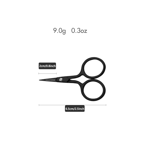 Small Embroidery Scissors: Black Forged Stainless Steel Sharp Straight Pointed Tip Shears Precision Snips Detail Thread Yarn for Sewing Cross Stitch Needlework, 2.5 inch - style: 2.5" mini embroidery scissors