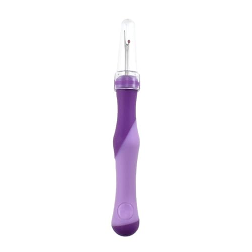 HAHIYO 5.3Inches 1PCs Purple Rubber Seam Ripper Ergonomic Grip Thread Stitch Remover Tool Sewing Stitch Cutter Thread Ripper Unpicker Sewing Accessory&Supply for Crafting Notions Quilting Sewing Hem