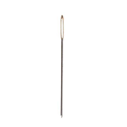 Kamonda 100 Pieces Tail Embroidery Fabric Cross Stitch Needles Craft Tools Size 26 for 14CT Cross Stitch Needle Gold