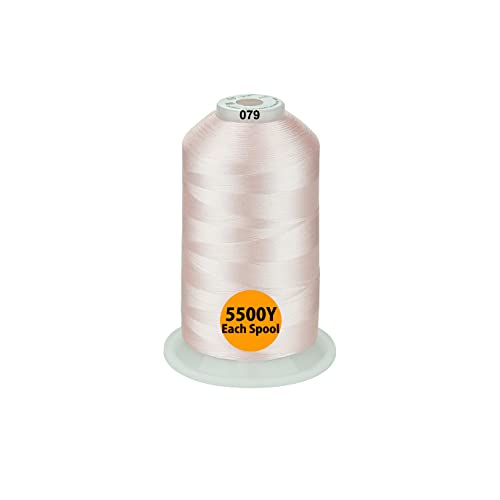 Simthread - 33 Selections - Various Assorted Color Packs of Polyester Embroidery Machine Thread Huge Spool 5500Y for All Purpose Sewing Embroidery Machines - 3 Differ Pink - color: 3 Differ Pink