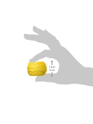 DMC Pearl Cotton Ball Size 8 87yd, Dark Lemon
