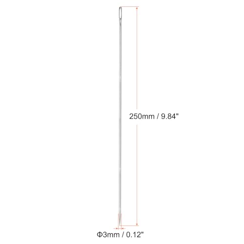 HARFINGTON 2pcs 10 Inch Upholstery Needles Large Eye Stitching Needles Stainless Steel Straight Hand Sewing Needles for Home Hand Sewing Leather Tapestry Embroidery Tufting Webbing Carpet - size: 10in