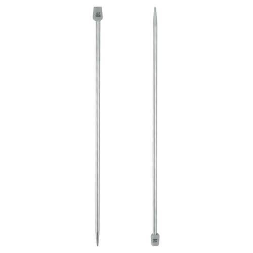 uxcell 2Pcs 4.5mm(7) Single Pointed Knitting Needles Stainless Steel 9.84 Inches Length Metal Weaving Tool for Handmade Projects DIY Knitting - size: 4.5mm, 9.84"