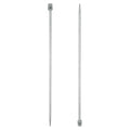 uxcell 2Pcs 4.5mm(7) Single Pointed Knitting Needles Stainless Steel 9.84 Inches Length Metal Weaving Tool for Handmade Projects DIY Knitting - size: 4.5mm, 9.84"