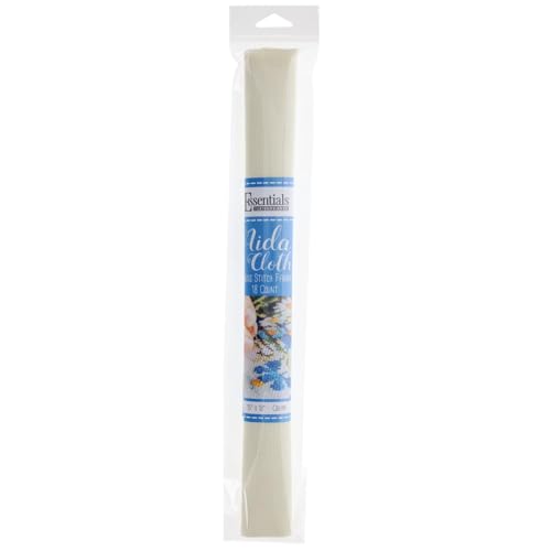 Essentials By Leisure Arts Aida Cloth, 18 Count, Cream, Cross Stitch Fabric, Embroidery Fabric, Cross Stitch Supplies for Crafting, Stitching, and Sewing Projects 15X18 - color: 18ct Cream