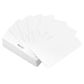50 Pack Premium Blank PVC Cards with Slot Punch on Long Side - Horizontal Slot Punch Blank ID Cards- CAETOUNG CR80 30 Mil Graphic Quality White Plastic Card for Photo ID Badge Printers - color: 50pack