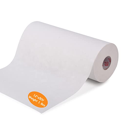Simthread Tear Away Embroidery Stabilizer Backing - 1.8 Ounces Medium Weight 12" x 50 Yards/Roll for Machine Embroidery - size: 12"x50Y Roll