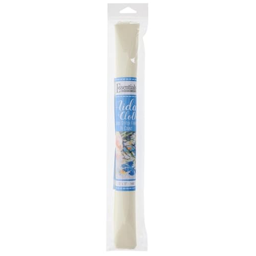 Essentials By Leisure Arts Aida Cloth, 14 Count, Ivory, Cross Stitch Fabric, Embroidery Fabric, Cross Stitch Supplies for Crafting, Stitching, and Sewing Projects 15X18 - color: Ivory